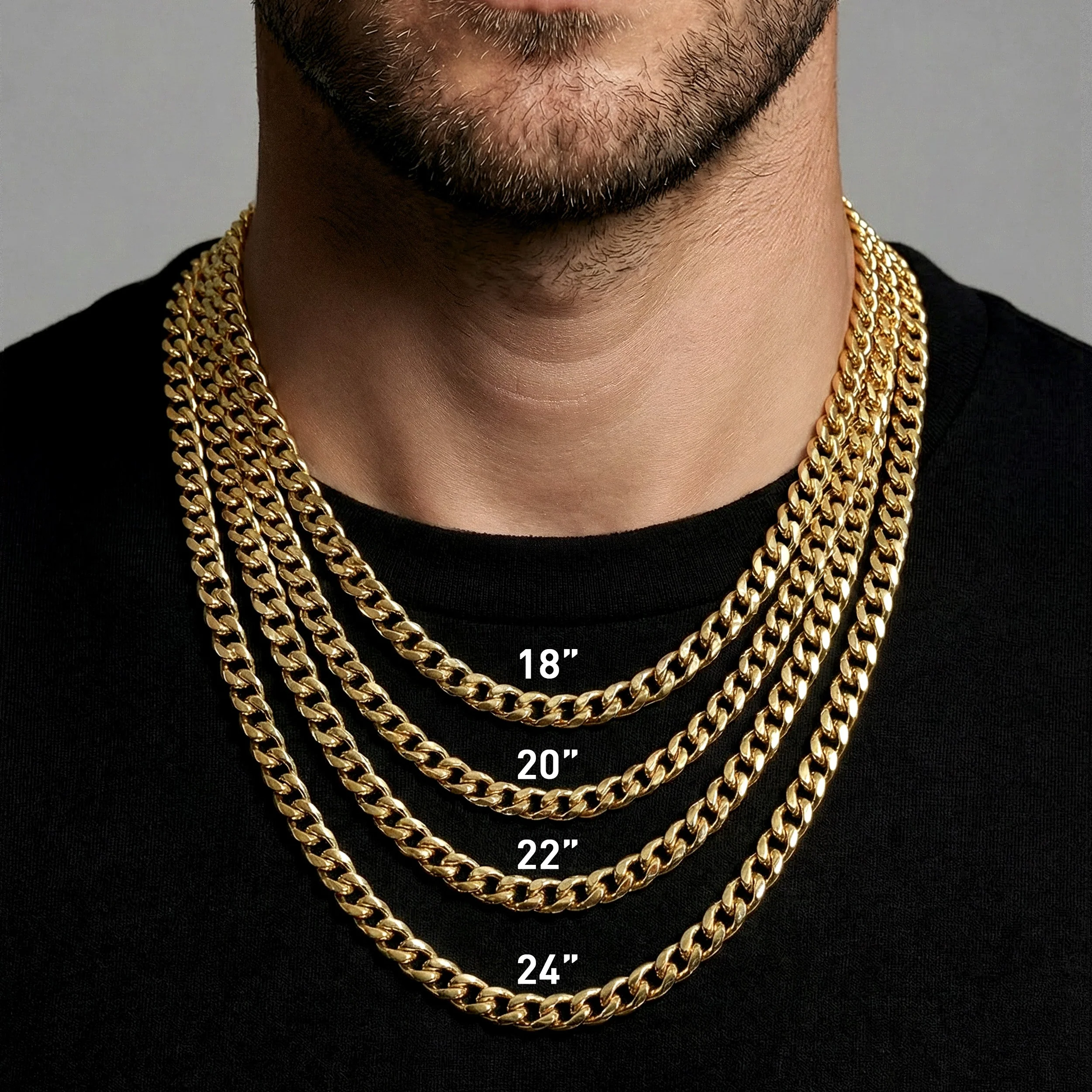 Cuban Link Chain 10mm - 14K Gold RG164 - Image 6